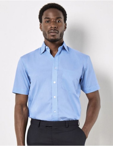 KUS-KK102-Mens Classic Fit Business Shirt Short Sleeve